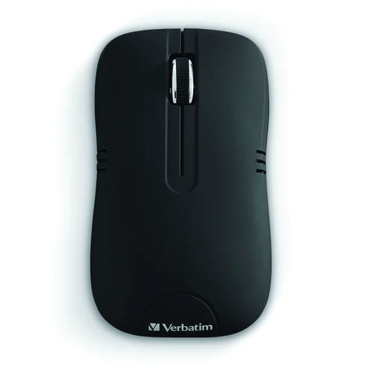 Commuter Series Cordless Optical Computer Mouse, 3 Buttons, 2.4 GHz (Matte Black)