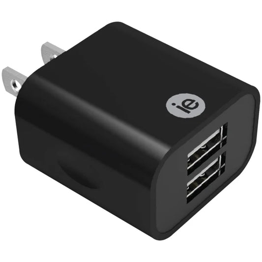 2.4-Amp Dual USB Wall Charger (Black)