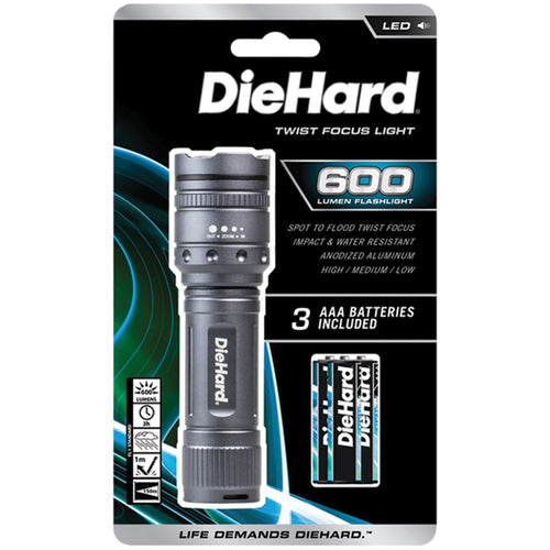 DieHard 41-6121 600-Lumen Twist Focus Flashlight