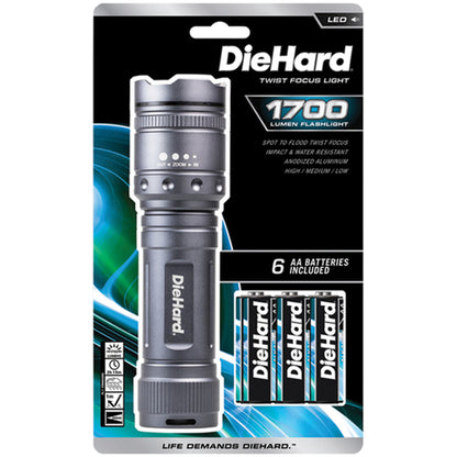 DieHard 41-6123 1,700-Lumen Twist Focus Flashlight