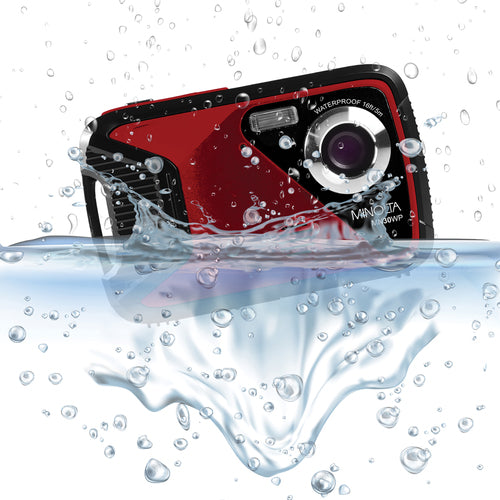 MN30WP Waterproof 4x Digital Zoom 21 MP/1080p Digital Camera (Red)