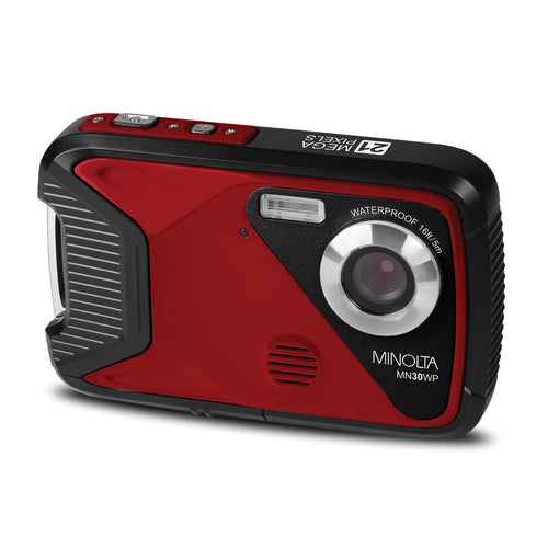 MN30WP Waterproof 4x Digital Zoom 21 MP/1080p Digital Camera (Red)