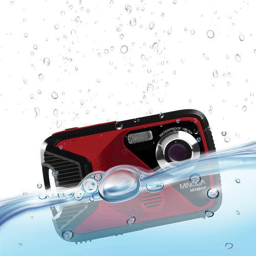 MN30WP Waterproof 4x Digital Zoom 21 MP/1080p Digital Camera (Red)