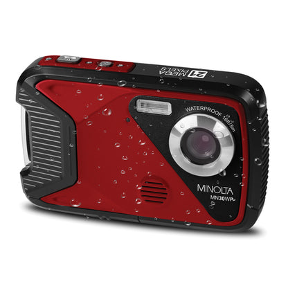 MN30WP Waterproof 4x Digital Zoom 21 MP/1080p Digital Camera (Red)