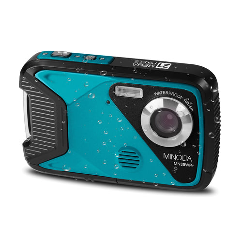 MN30WP Waterproof 4x Digital Zoom 21 MP/1080p Digital Camera (Teal)