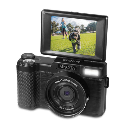 MND30 4x Digital Zoom 30 MP/2.7K Quad HD Digital Camera (Black)