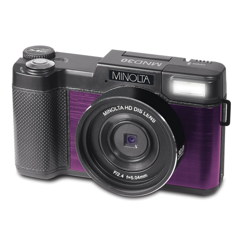 MND30 4x Digital Zoom 30 MP/2.7K Quad HD Digital Camera (Purple)