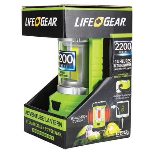 Life+Gear 41-3992 2,200-Lumen USB Rechargeable Lantern and Powerbank