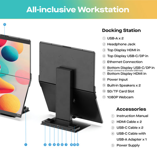 MP Geminos 1080p 24-In. Dual-Screen Monitor