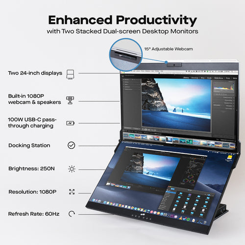 MP Geminos 1080p 24-In. Dual-Screen Monitor