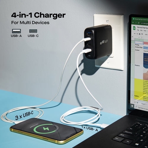 MP 100-Watt USB-C and USB-A Wall Charger