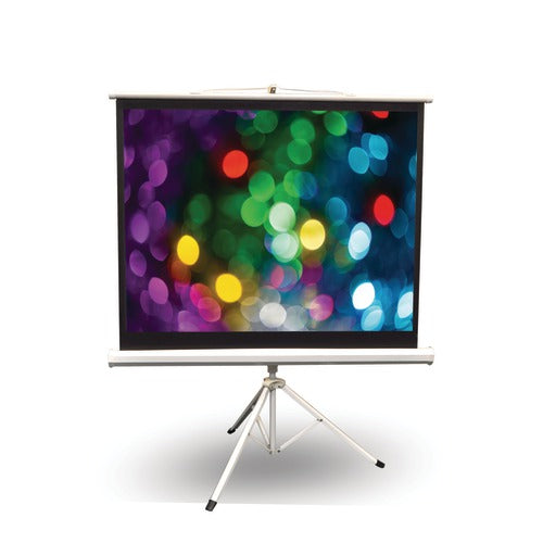 Floor-Standing Portable Tripod Manual Projector Screen (50-Inch)