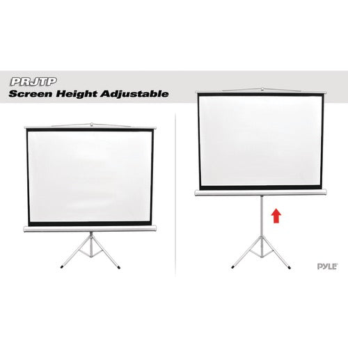 Floor-Standing Portable Tripod Manual Projector Screen (84-Inch)