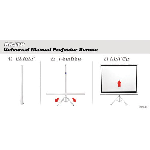 Floor-Standing Portable Tripod Manual Projector Screen (84-Inch)