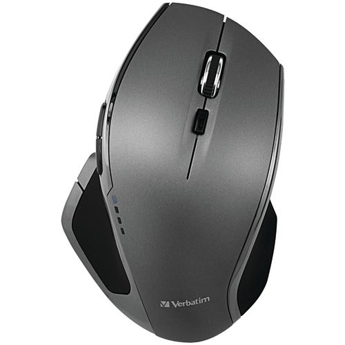 Cordless Deluxe Blue-LED Computer Mouse, 8 Buttons, 2.4 GHz (Graphite)