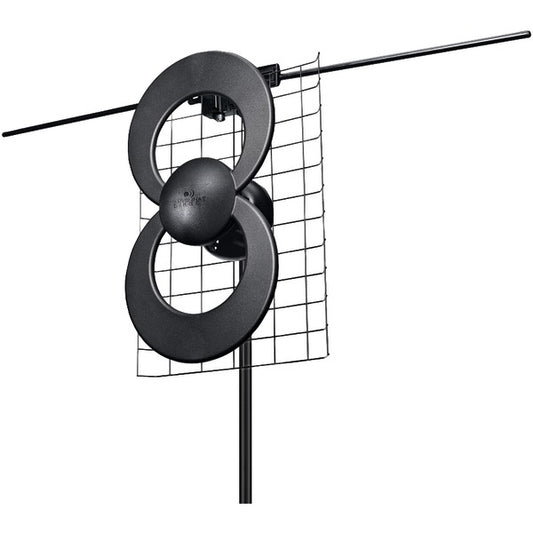 2V UHF/VHF Indoor/Outdoor DTV Antenna with 20" Mount