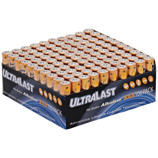 Alkaline AAA Batteries, 100 pk