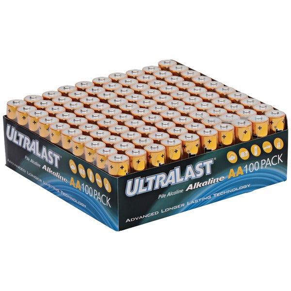 Alkaline AA Batteries, 100 pk