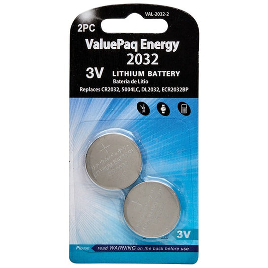 2032 Lithium Coin Cell Batteries, 2 pk