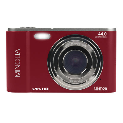 MND20 16x Digital Zoom 44 MP/2.7K Ultra HD Digital Camera (Red)