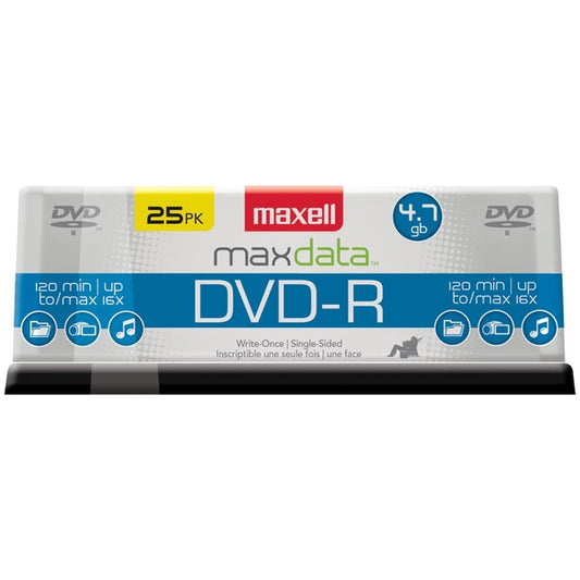 DVD-R 16x 4.7-GB/120-Minute Single-Sided Discs (25 Count on Spindle)