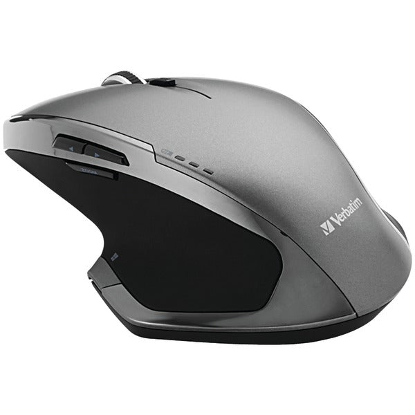 Cordless Deluxe Blue-LED Computer Mouse, 8 Buttons, 2.4 GHz (Graphite)